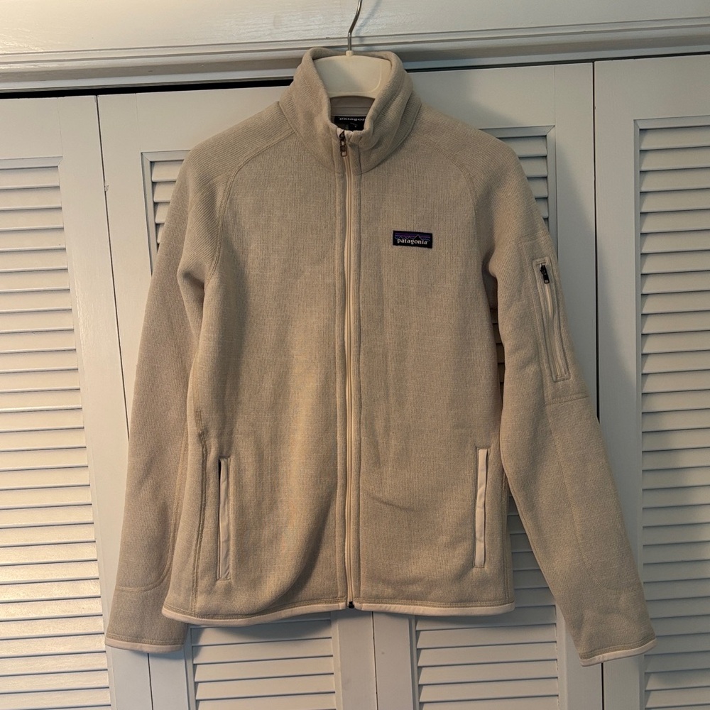 Patagonia Beige Full-Zip Fleece Jacket